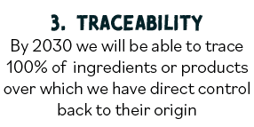 3  Traceability By 2030 we will be able to trace 100% of ingredients or products over which we have direct control ba   